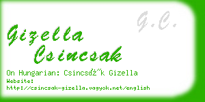 gizella csincsak business card